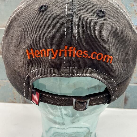 Henry Repeating Arms Mens Baseball Cap Made in America Adjustable Buckle Close - Picture 6 of 11
